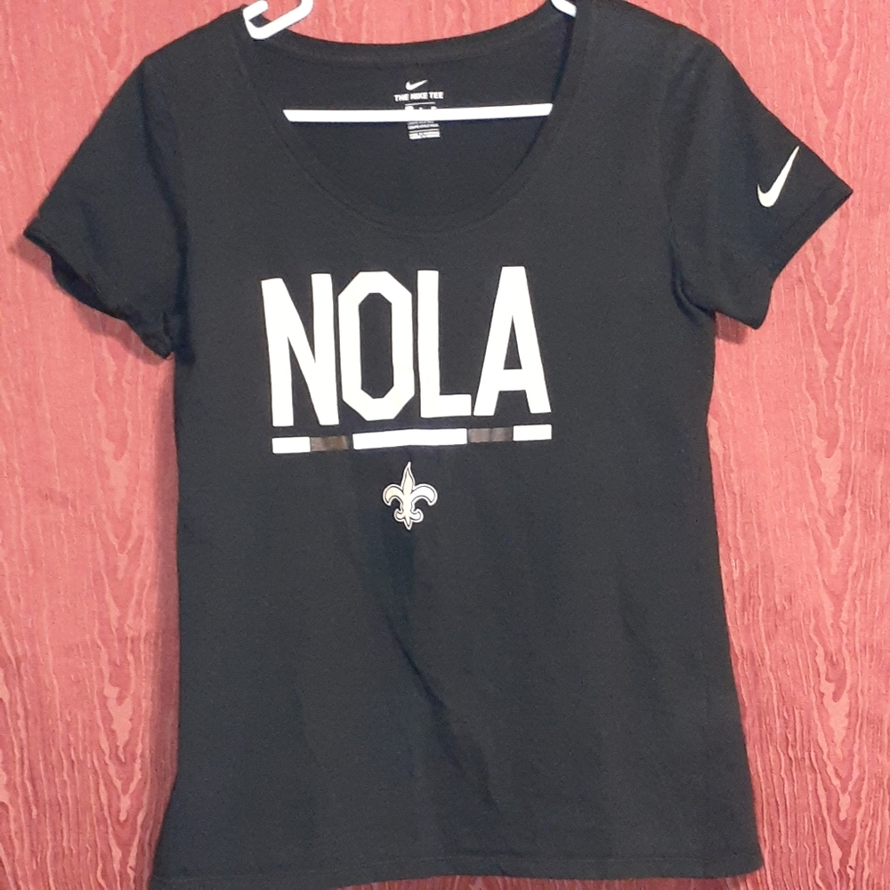THE NIKE TEE BLACK NOLA WOMEN'S TEE SHIRT SIZE S